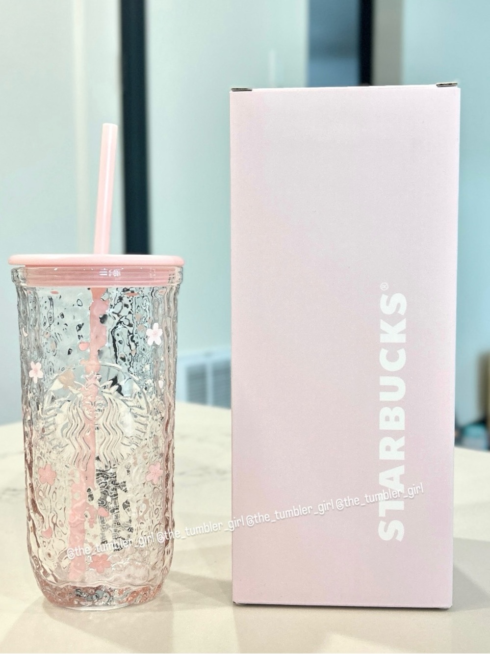 Starbucks Blossom Breeze Glass Cold Cup 16oz